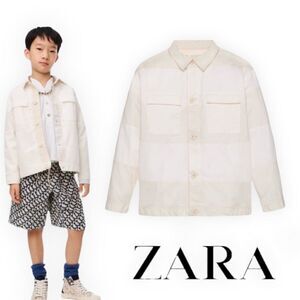ZARA Kids | Ecru | SHIRT WITH PATCH POCKETS